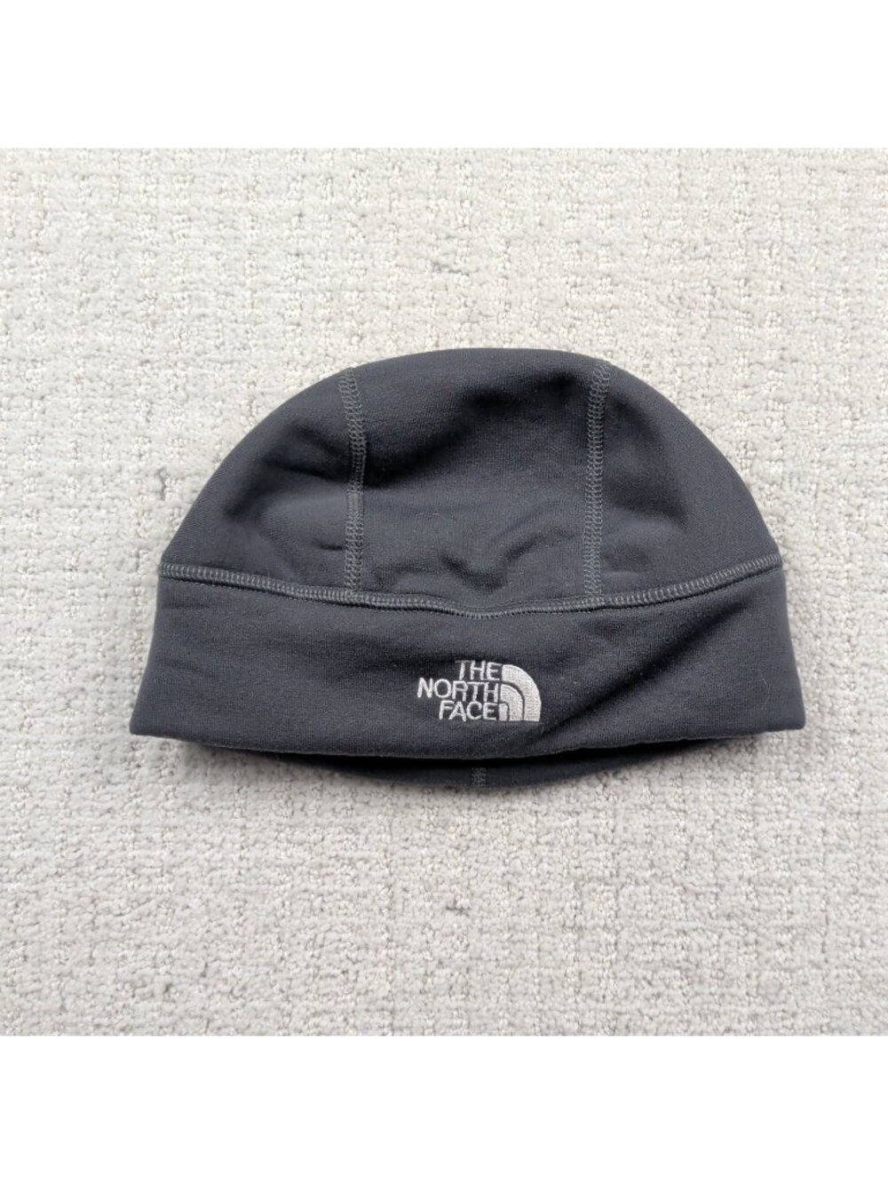 Y2K The North Face Hat Beanie One Size Gray Polartec Fleece Gorpcore Outdoor